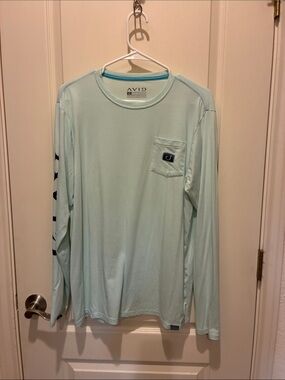 Avid Outdoors Men’s Long Sleeve Pocket Tee - Light Mint